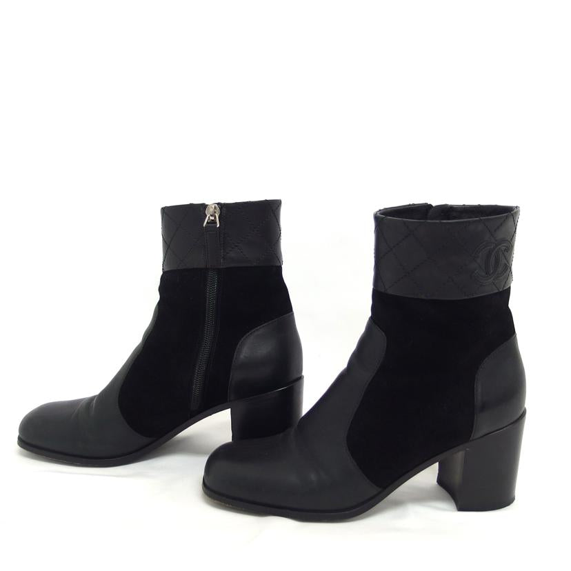 CHANEL シャネル/レザー×スエード ショートブーツ/ブラック/38/G31010//24c***/Bランク/04