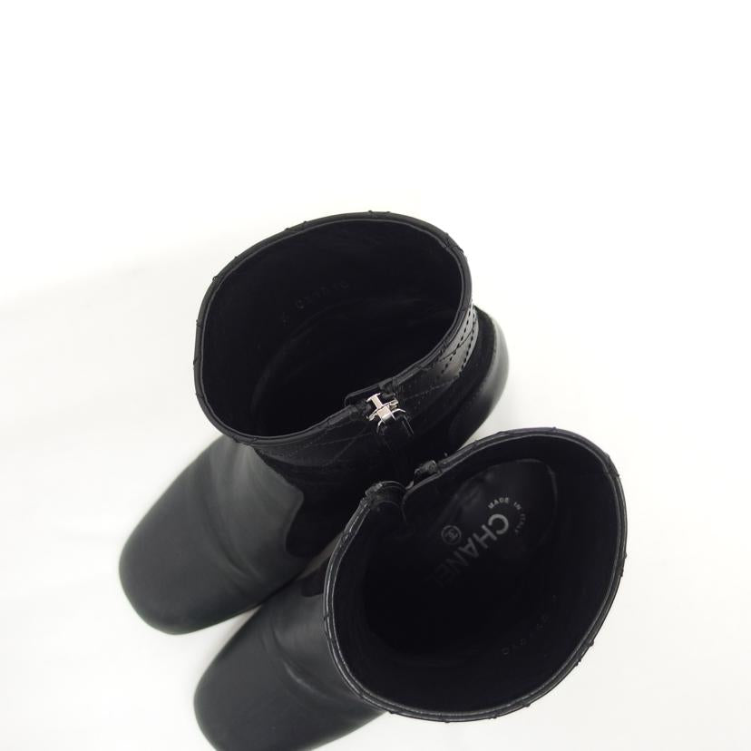 CHANEL シャネル/レザー×スエード ショートブーツ/ブラック/38/G31010//24c***/Bランク/04