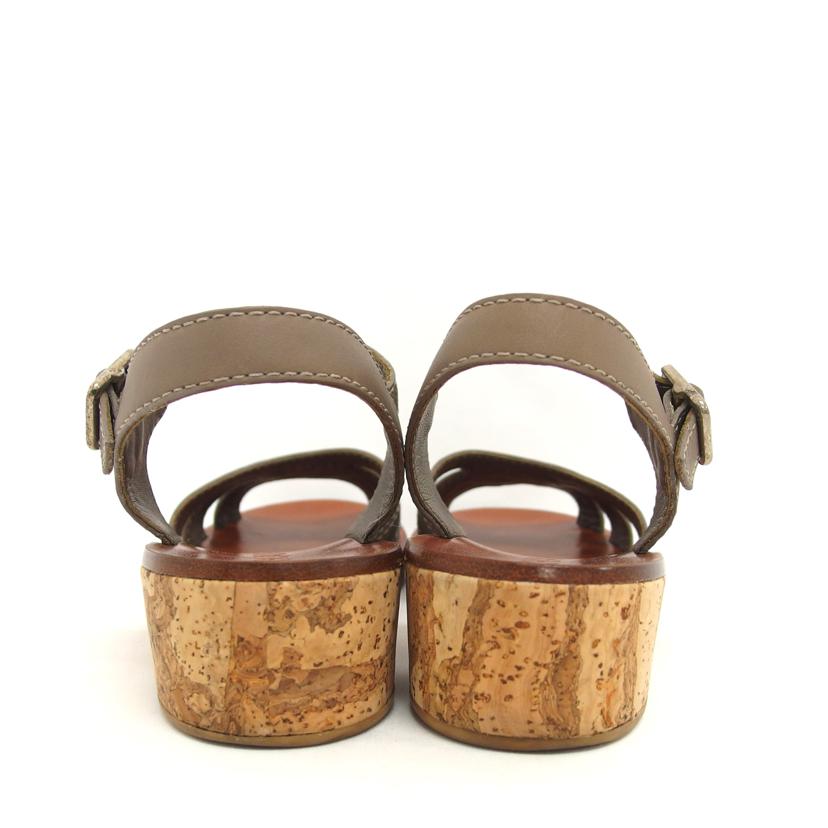 CHANEL シャネル/カーフ ウェッジソールサンダル/ブラウン/37/G31695//23.*****/ABランク/04