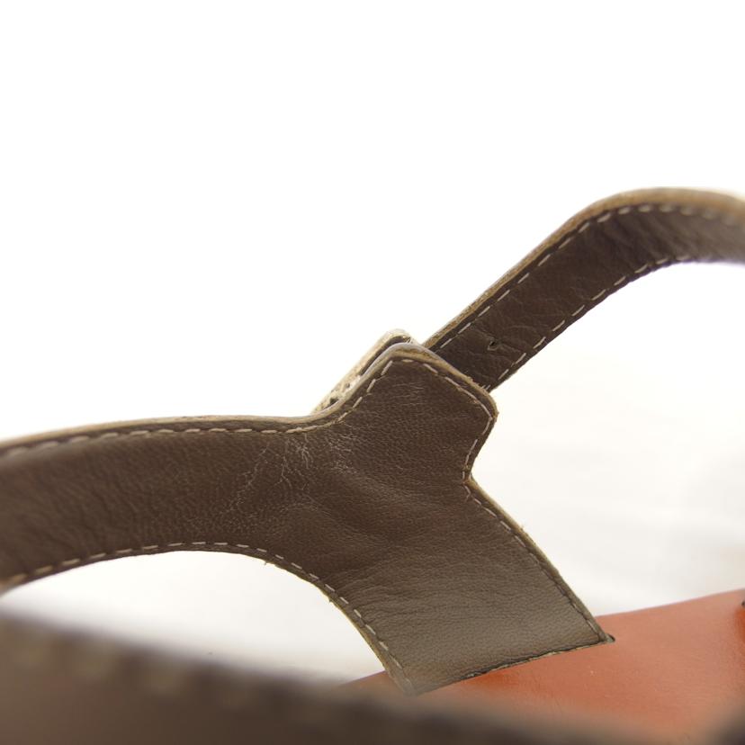 CHANEL シャネル/カーフ ウェッジソールサンダル/ブラウン/37/G31695//23.*****/ABランク/04