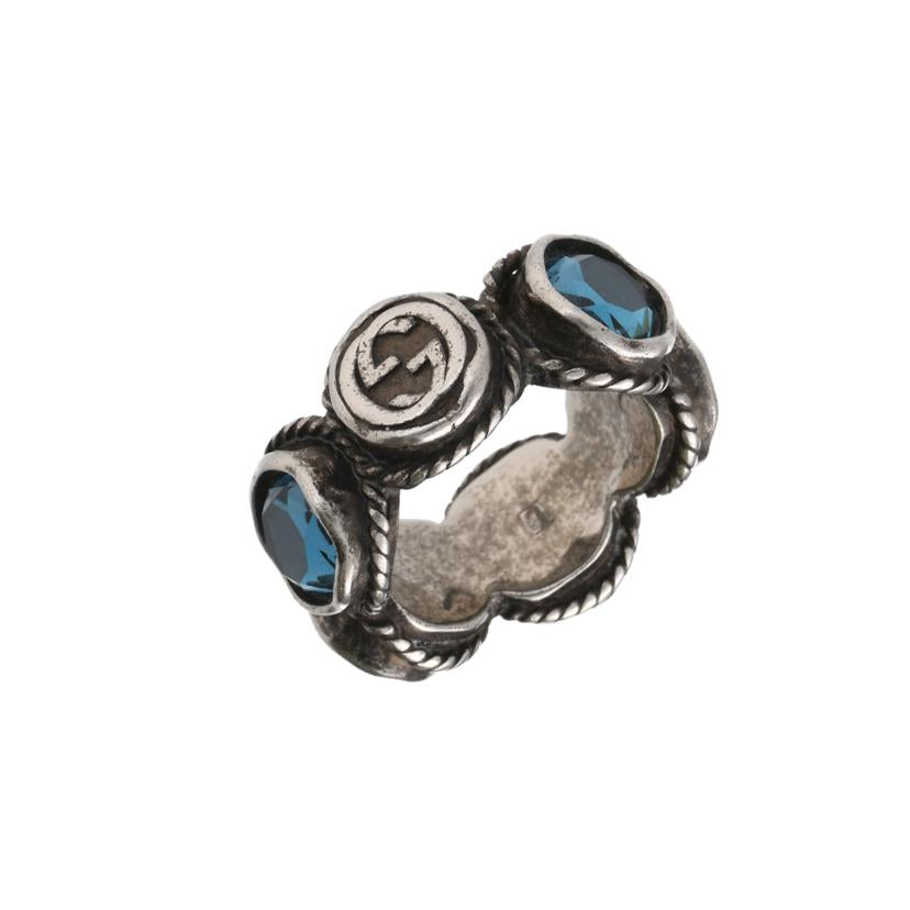 GUCCI グッチ/インターロッキングG カラーストーンリング //Aランク/24