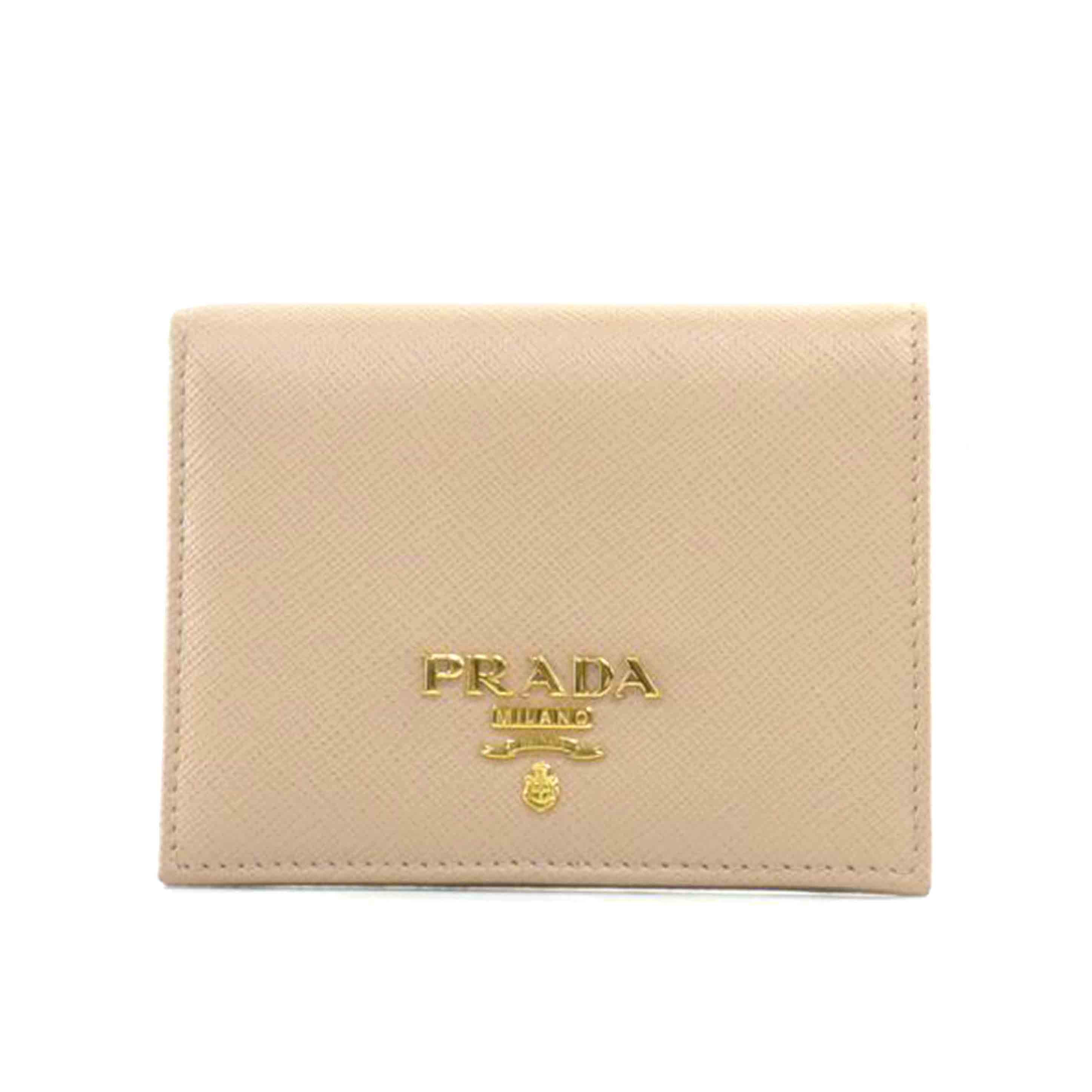 PRADA プラダ/サフィアーノ/レザー2つ折りコンパクト財布/1MV204//Aランク/64