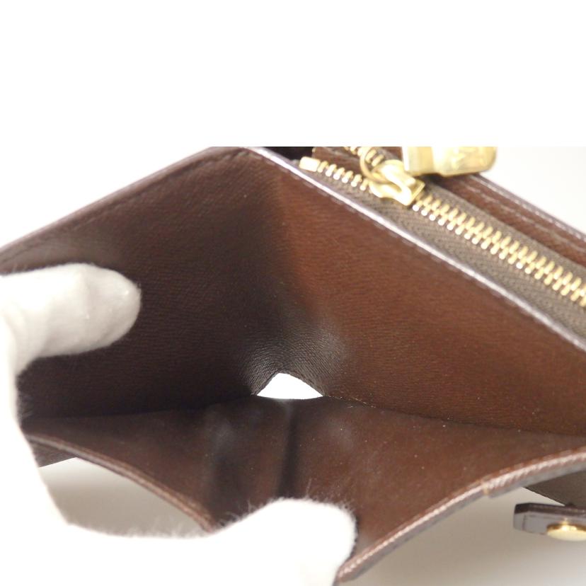 LV ルイ・ヴィトン/コンパクトジップ/ダミエ/エベヌ/N61668//CA0***/ABランク/76