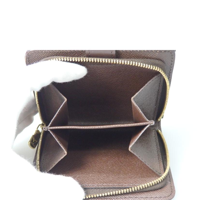 LV ルイ・ヴィトン/コンパクトジップ/ダミエ/エベヌ/N61668//CA0***/ABランク/76