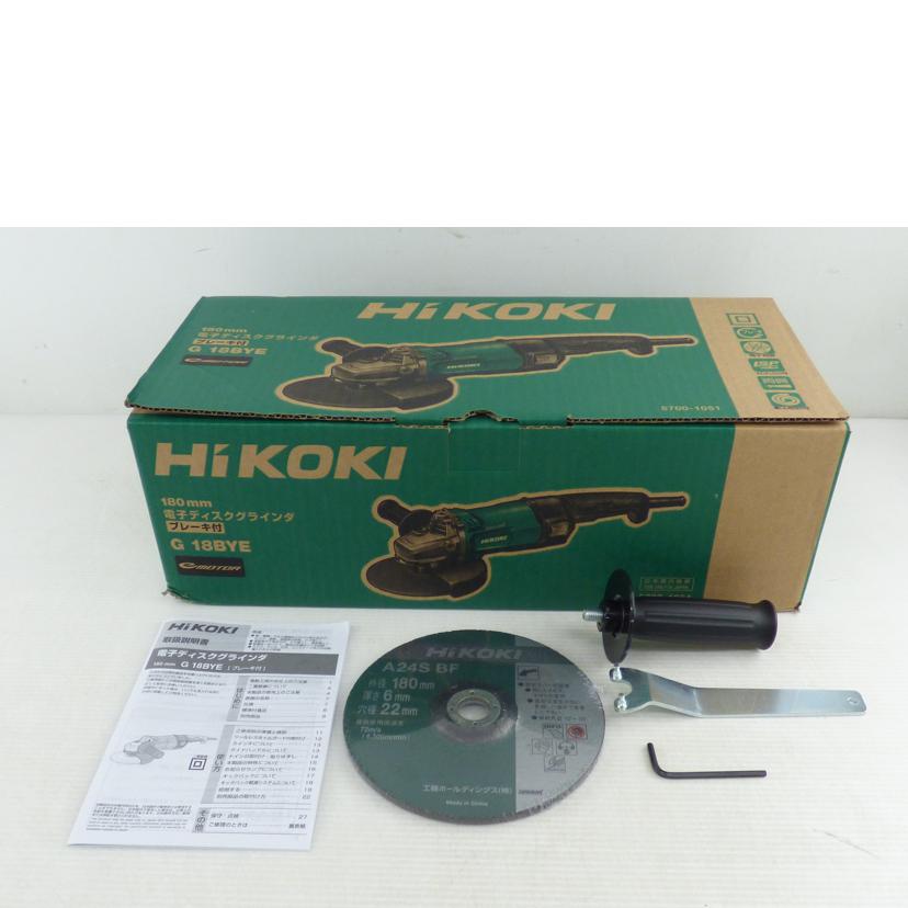HiKOKI 工機ホールディングス/180mm電子ディスクグラインダ(ブレーキ付)/G18BYE//C440063/Aランク/64