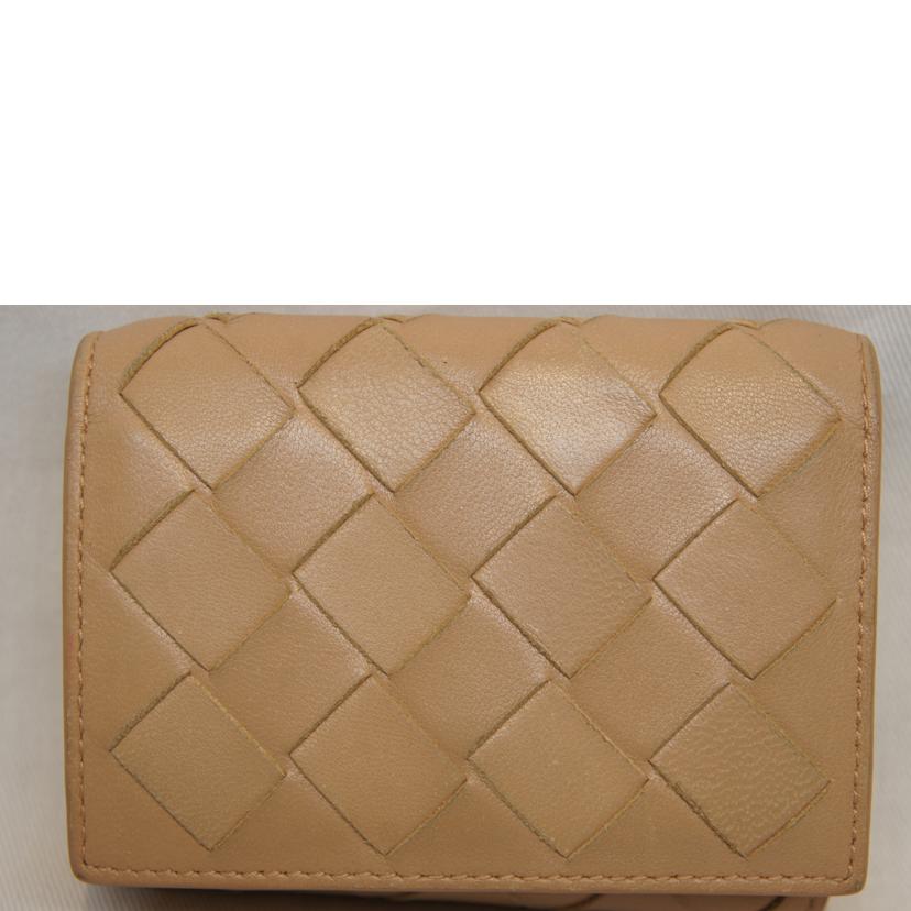 BOTTEGA VENETA/イントレチャートミニウォレットベージュ//ABランク/92