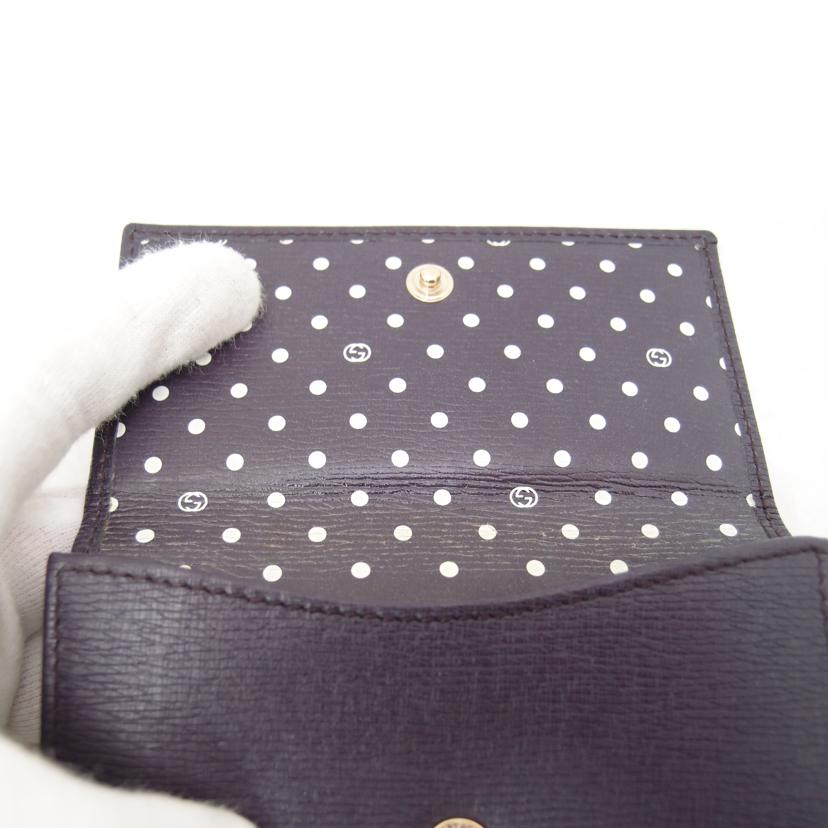 GUCCI グッチ 紫 ゴールド金具 レディース/インターロッキングG Wホック二つ折り財布/パープル/309704//218*/ABランク/69