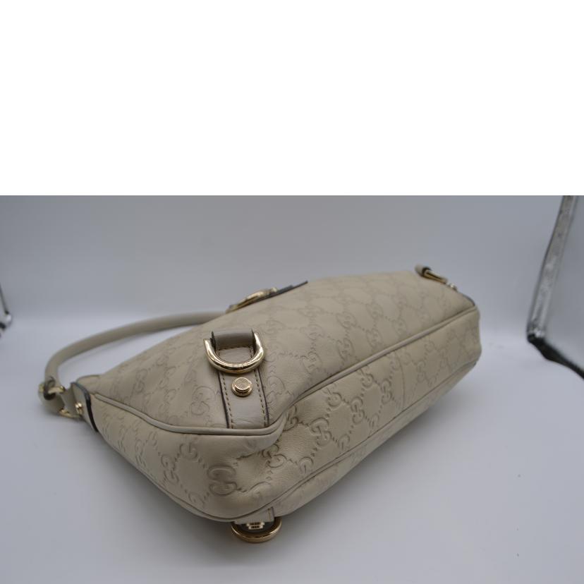 GUCCI グッチ/グッチシマアビーレザーワンショルダー/アイボリー/130738//213***/ABランク/89