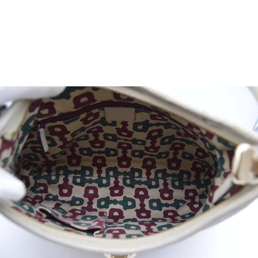 GUCCI グッチ/グッチシマアビーレザーワンショルダー/アイボリー/130738//213***/ABランク/89
