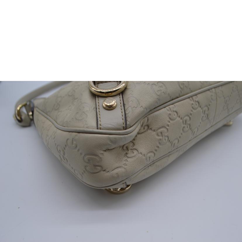 GUCCI グッチ/グッチシマアビーレザーワンショルダー/アイボリー/130738//213***/ABランク/89