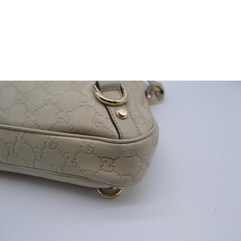 GUCCI グッチ/グッチシマアビーレザーワンショルダー/アイボリー/130738//213***/ABランク/89