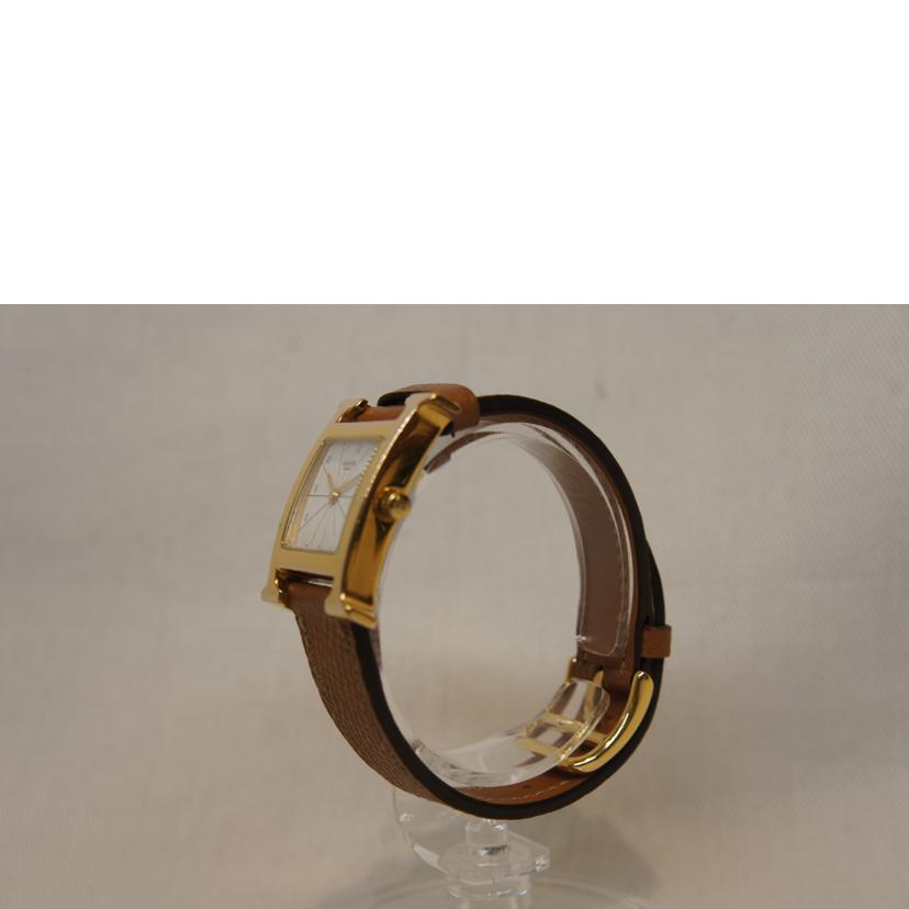 HERMES エルメス/Hウォッチ白文字盤QZ/社外ベルト/RS1.201//880***/Bランク/92