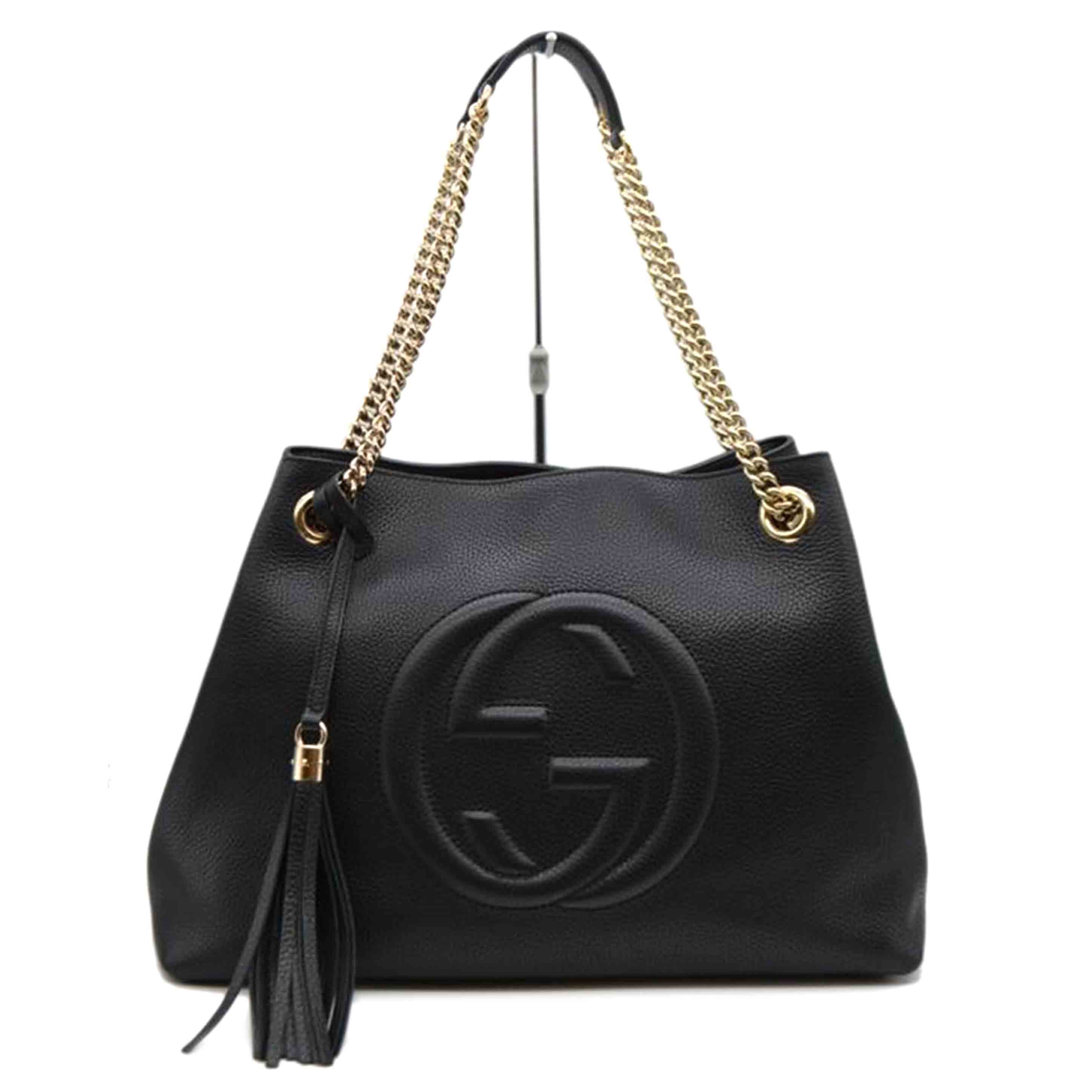 GUCCI グッチ/ソーホーインターロッキングGチェーンレザートート/536196//562***/Aランク/89