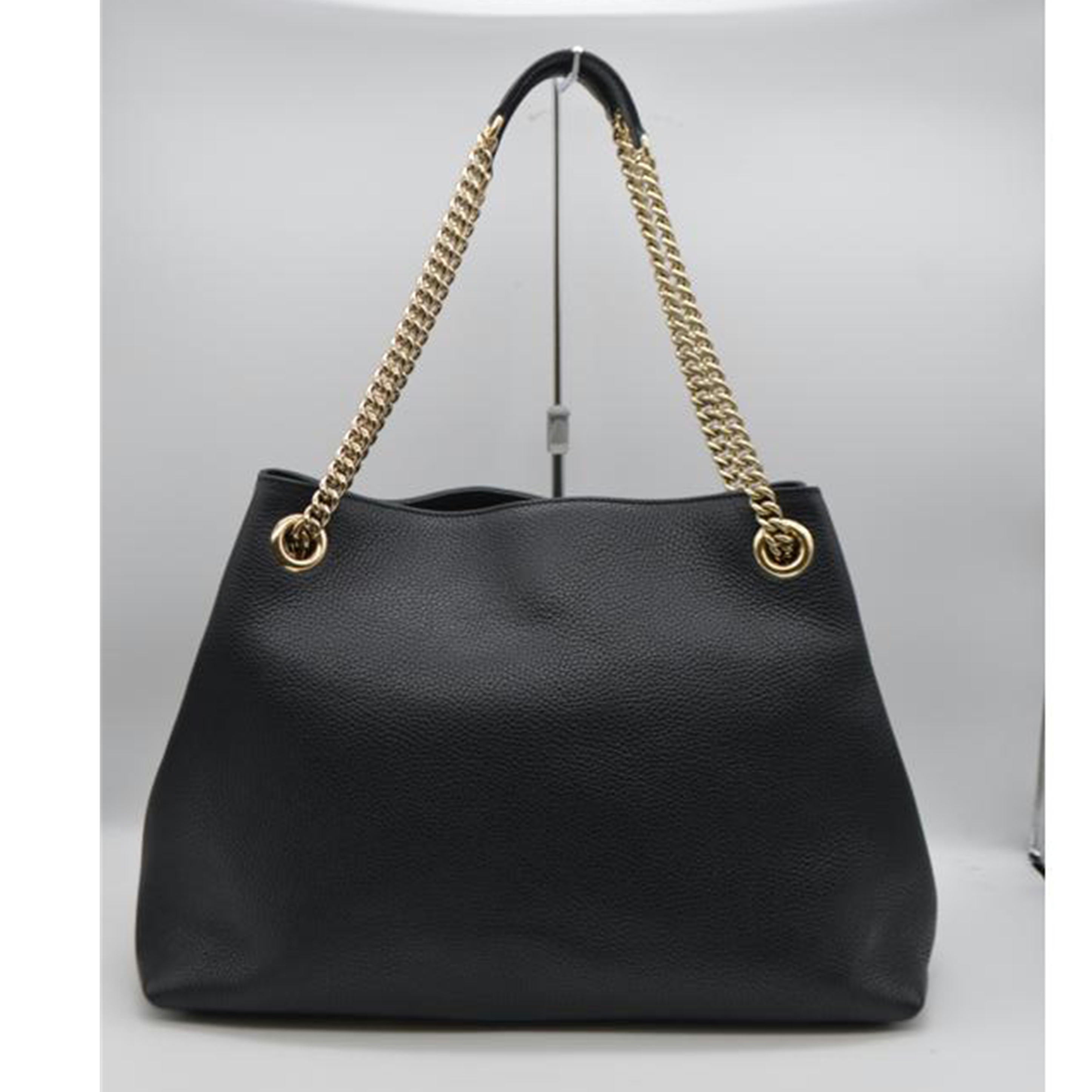 GUCCI グッチ/ソーホーインターロッキングGチェーンレザートート/536196//562***/Aランク/89