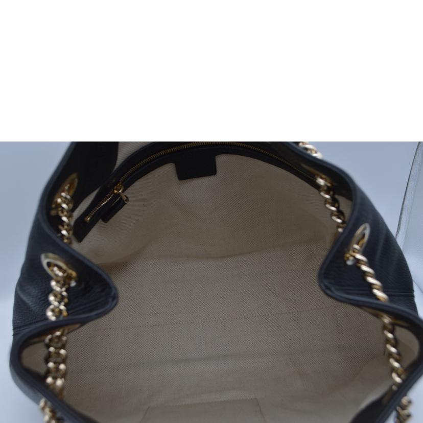 GUCCI グッチ/ソーホーインターロッキングGチェーンレザートート/536196//562***/Aランク/89