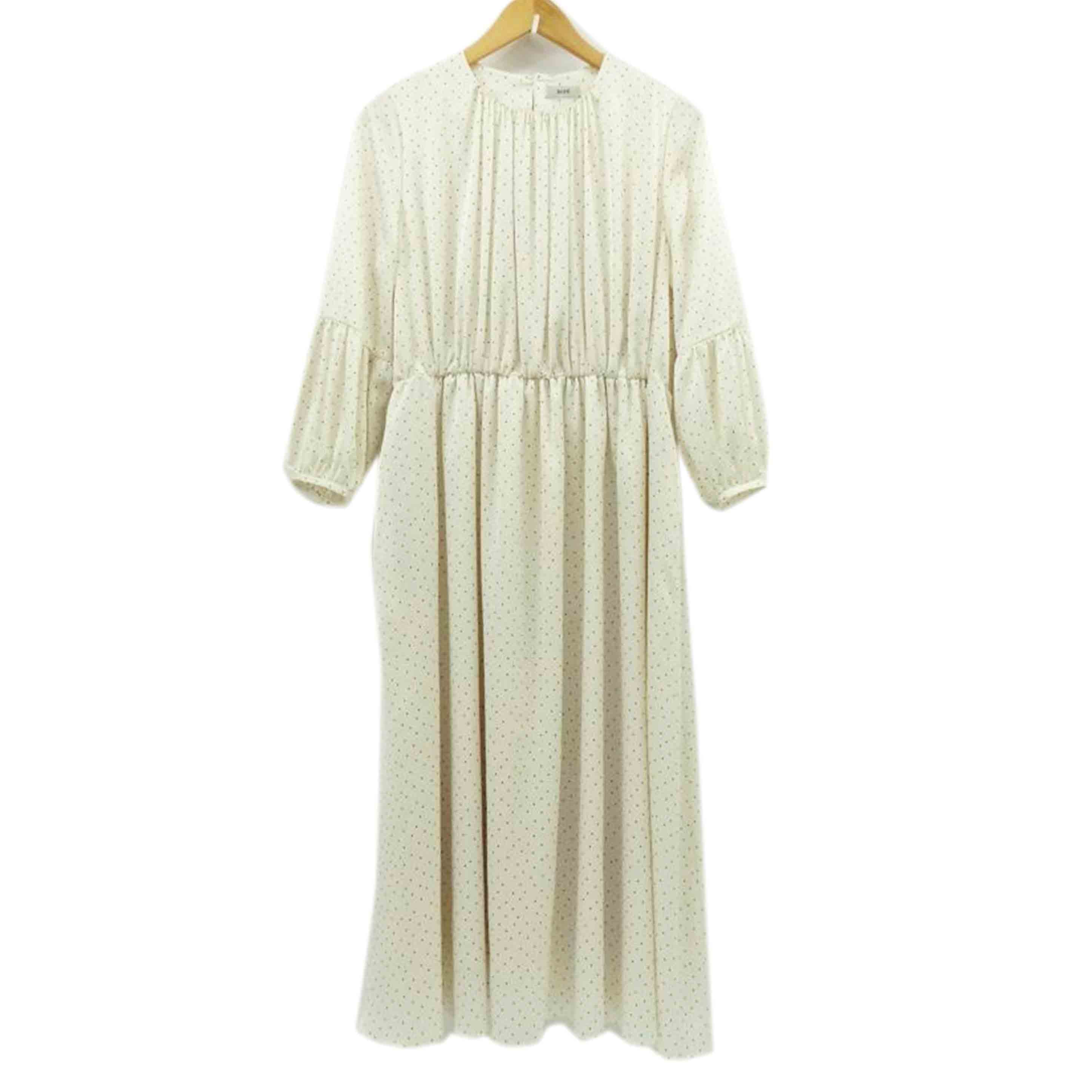 ROPE ロペ/ドット ギャザー サテンワンピース /GGE33410B//Aランク/77