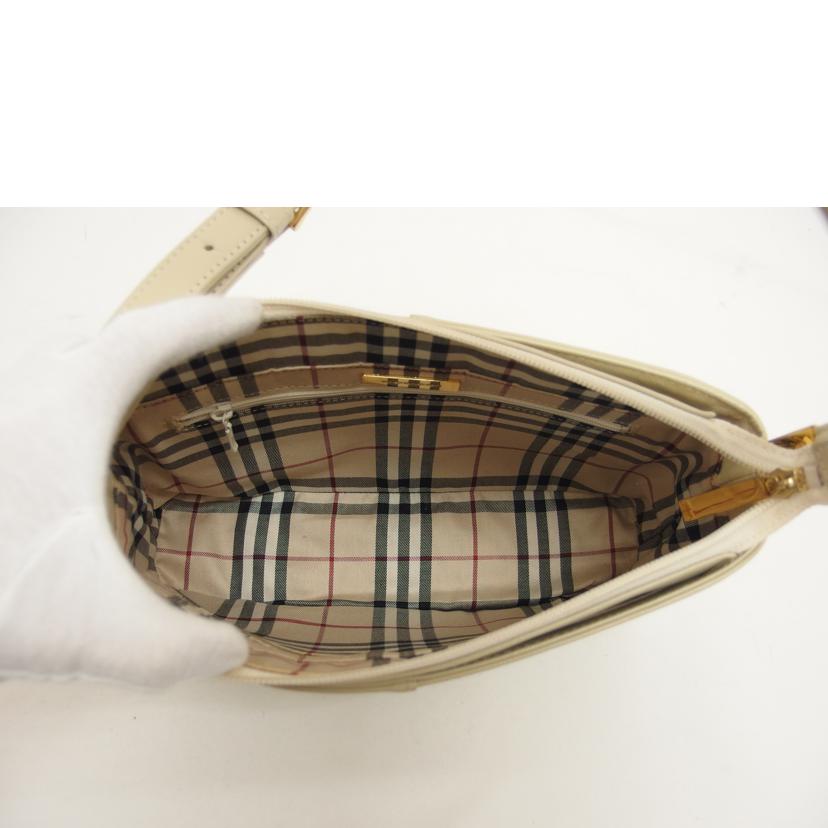 BURBERRY バーバリー/レザーワンショルダーバッグ/アイボリー//Bランク/04