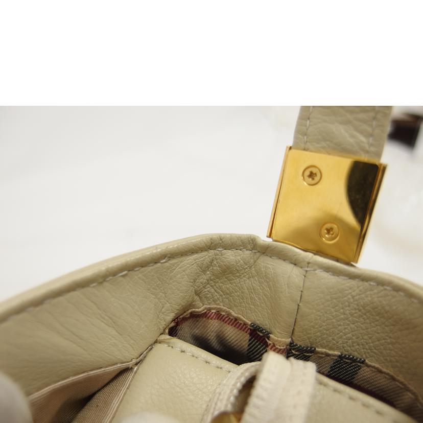 BURBERRY バーバリー/レザーワンショルダーバッグ/アイボリー//Bランク/04