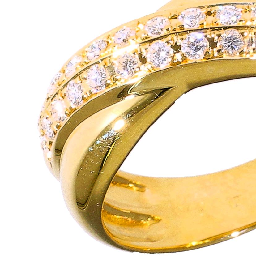 / K18ダイヤリング0.42ct//ABランク/75