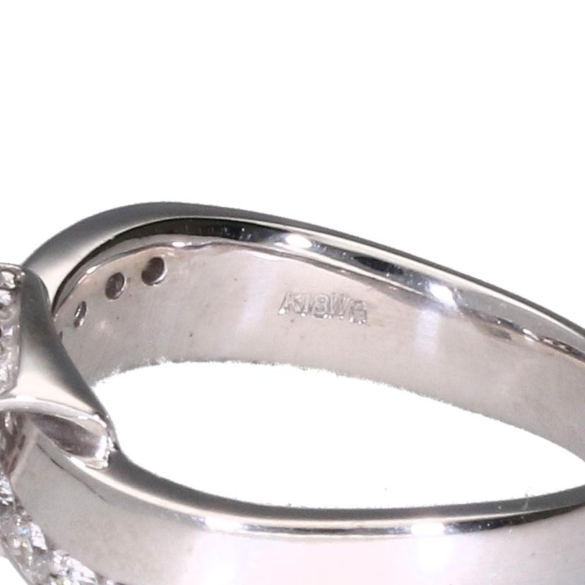 / K18WGダイヤリング0.57ct//ABランク/92