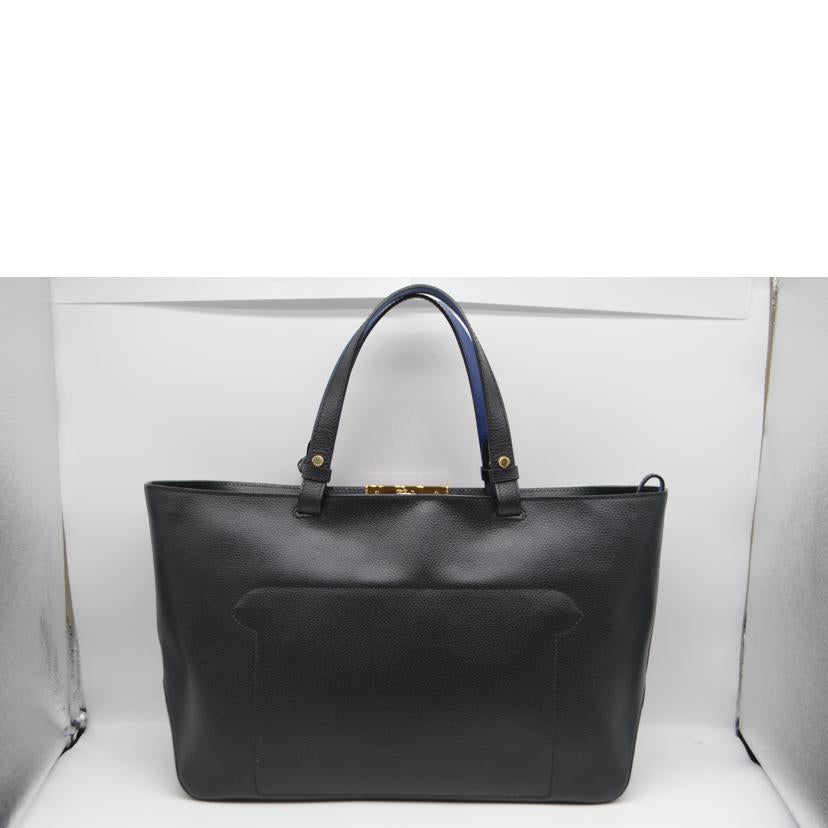 LONG CHAMP ロンシャン/ル・フローネシティレザートート/ブラック//ABランク/89