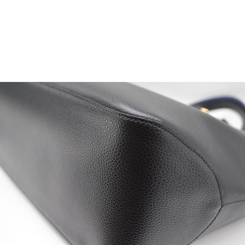 LONG CHAMP ロンシャン/ル・フローネシティレザートート/ブラック//ABランク/89