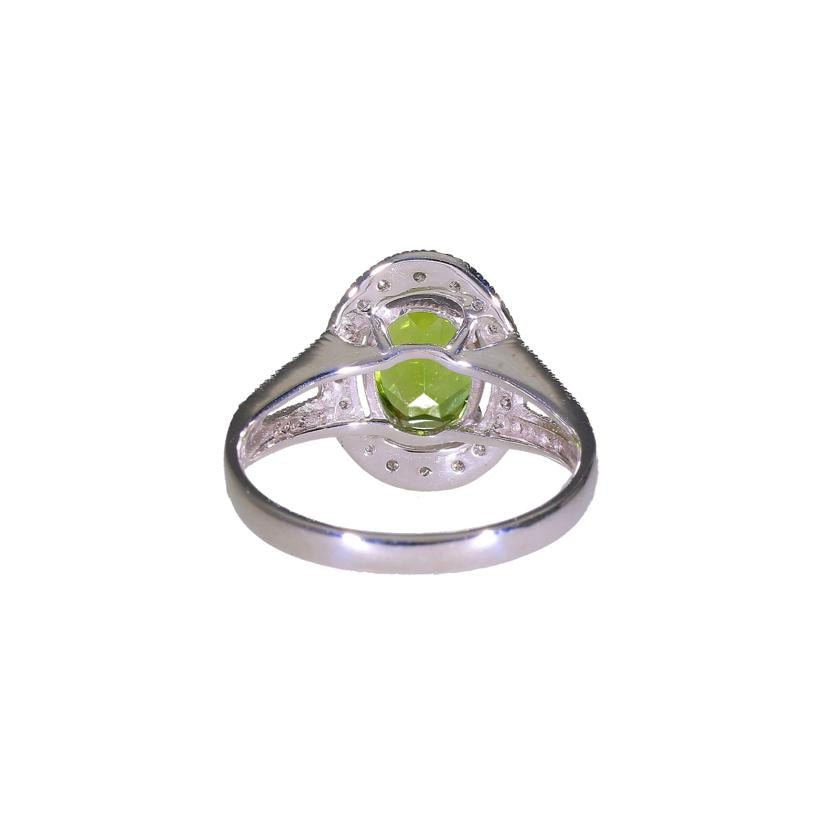 / ◎K18WGペリドット ダイヤリング1.82/D0.23ct//Aランク/59