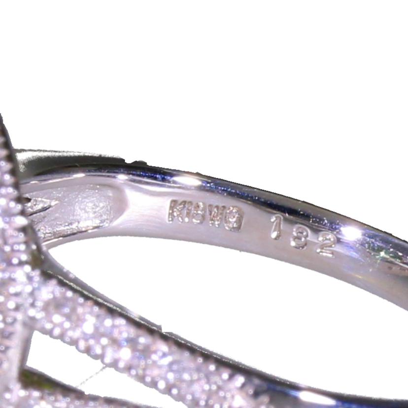 / ◎K18WGペリドット ダイヤリング1.82/D0.23ct//Aランク/59