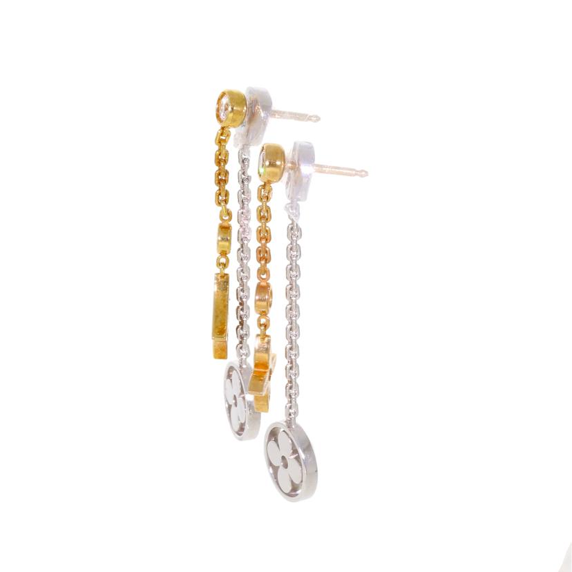 LV ルイヴィトン/モノグラムイディールダブルチェーンピアスAu750/Q96413//A29656/Aランク/78