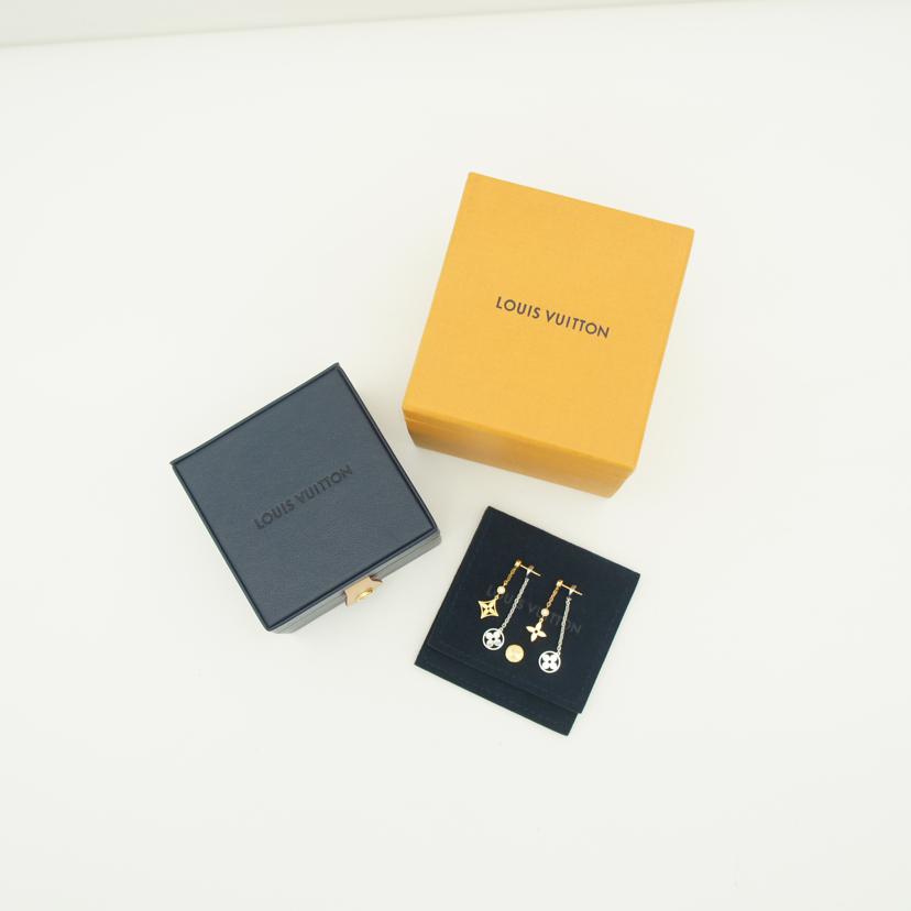 LV ルイヴィトン/モノグラムイディールダブルチェーンピアスAu750/Q96413//A29656/Aランク/78