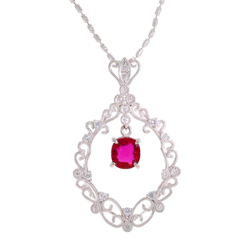 /◎K18WGルビーNC1.03/0.21//ABランク/59