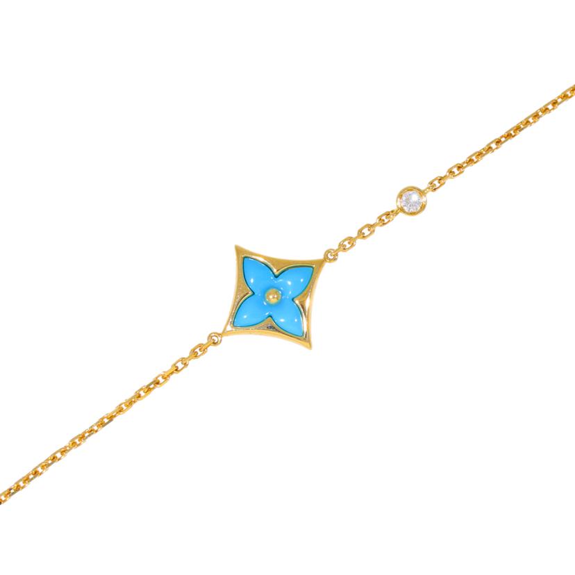 LV ルイヴィトン/ターコイズダイヤスターブレスAu750//459348/Aランク/78