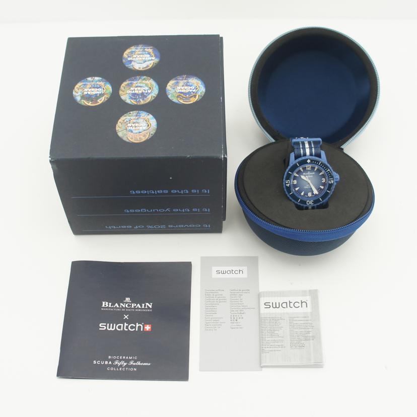 BLANCPAIN×swatch ブランパン×スウォッチ/フィフティファゾムス・アトランティックオーシャン/自動巻/SO35A100//SAランク/18