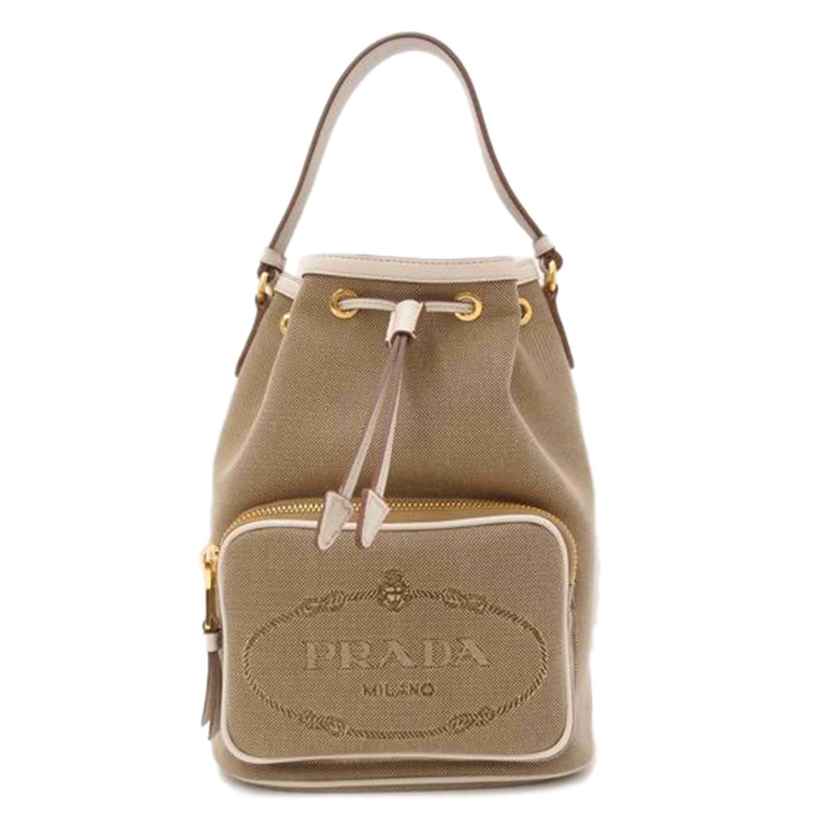 PRADA プラダ/ロゴジャガード2wayショルダー/ホワイト/1BH097//158/SAランク/69