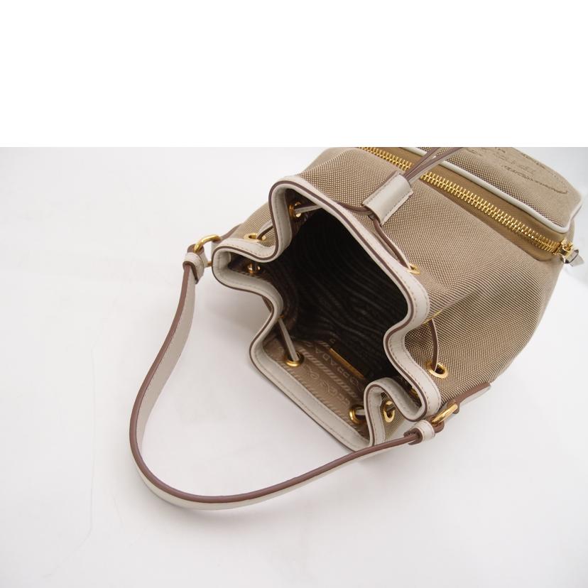 PRADA プラダ/ロゴジャガード2wayショルダー/ホワイト/1BH097//158/SAランク/69