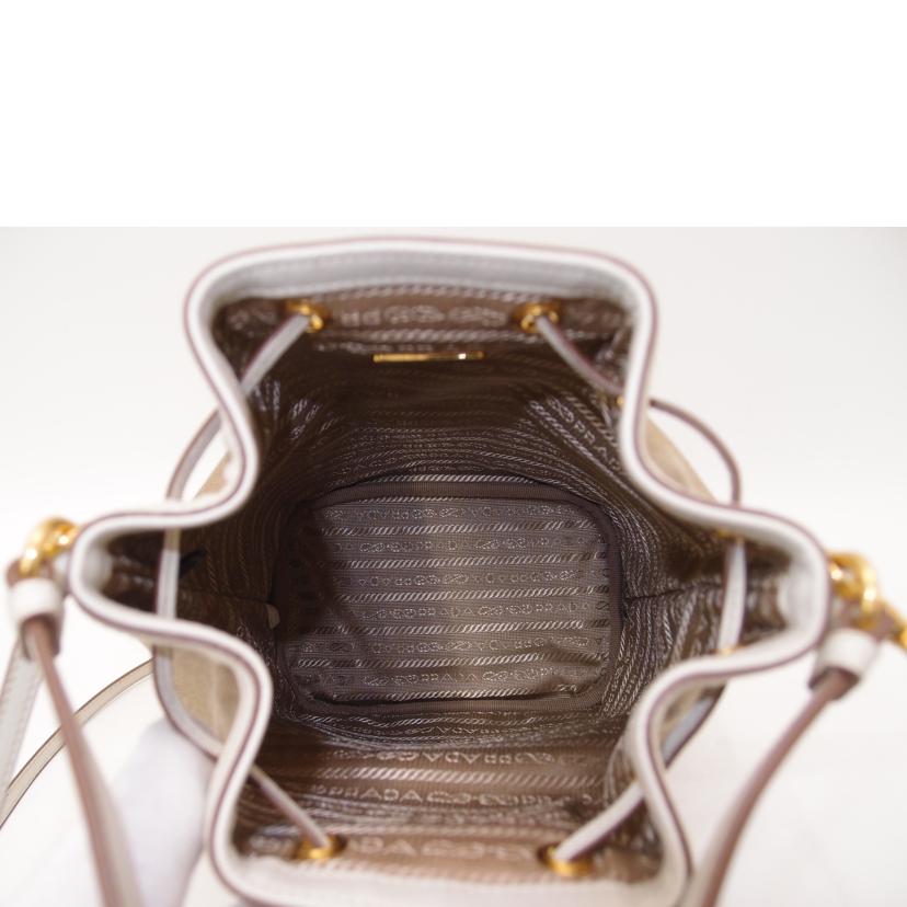 PRADA プラダ/ロゴジャガード2wayショルダー/ホワイト/1BH097//158/SAランク/69