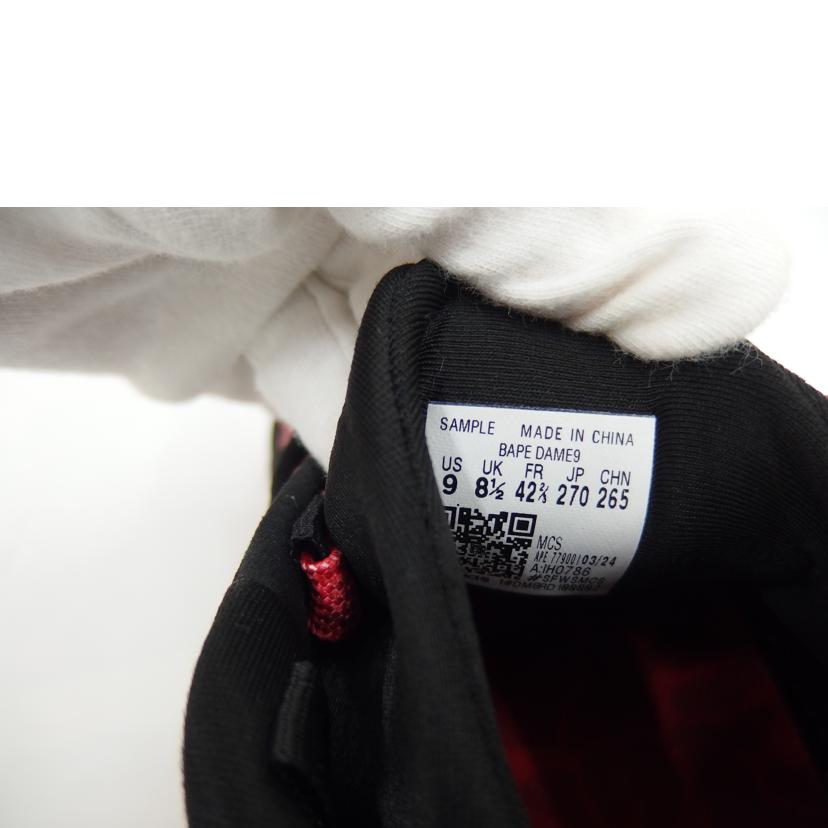 adidas アディダス/adidas BAPE DAME 9/レッド/DAME9//Aランク/82