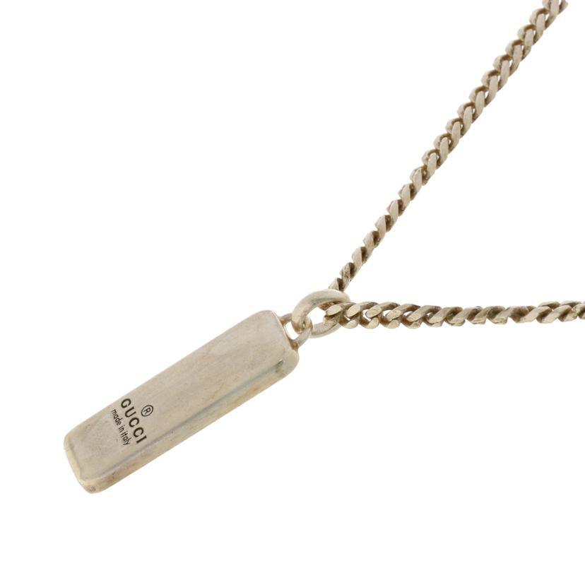GUCCI グッチ/インターロッキングプレート シルバーネックレス//Aランク/70