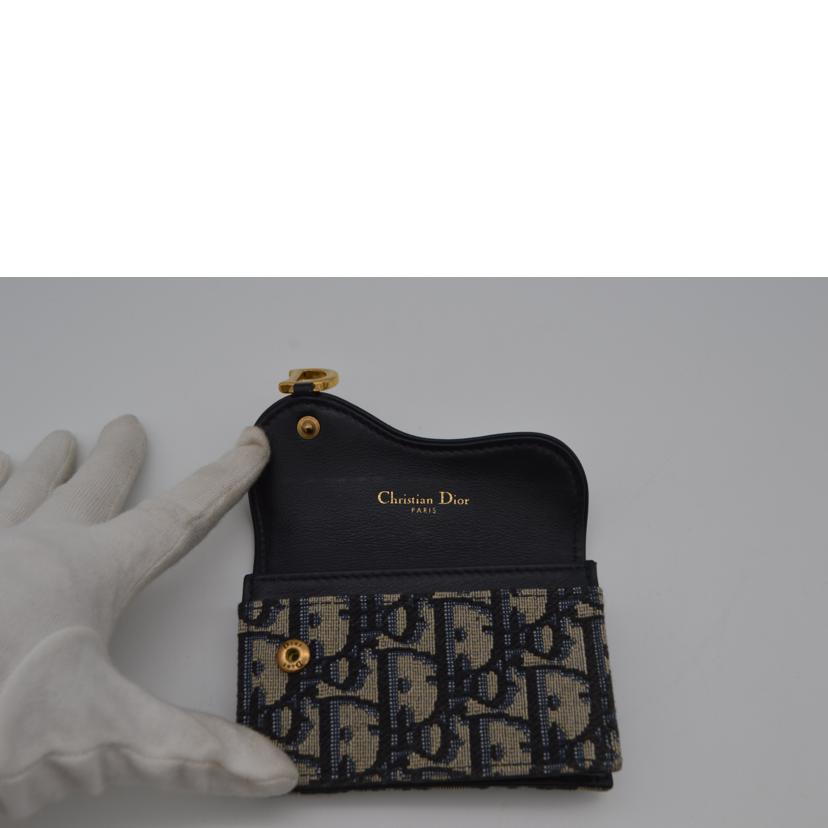 Christian Dior ディオール/ディオールオブリークサドルブルームカードホルダー/S5611CTZQ_M928//MA-****/Aランク/89