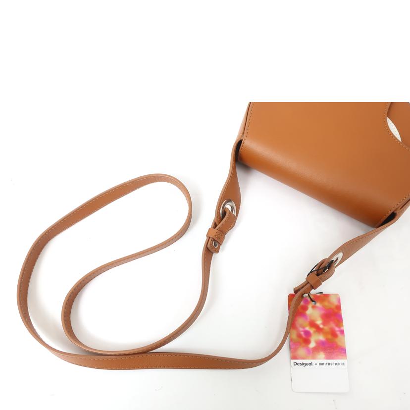 Desigual×MAITREPIERRE デシグアル×メトロピエール/レザーショルダーバッグ ナチュラルブラウン/23SAXL12//SAランク/65