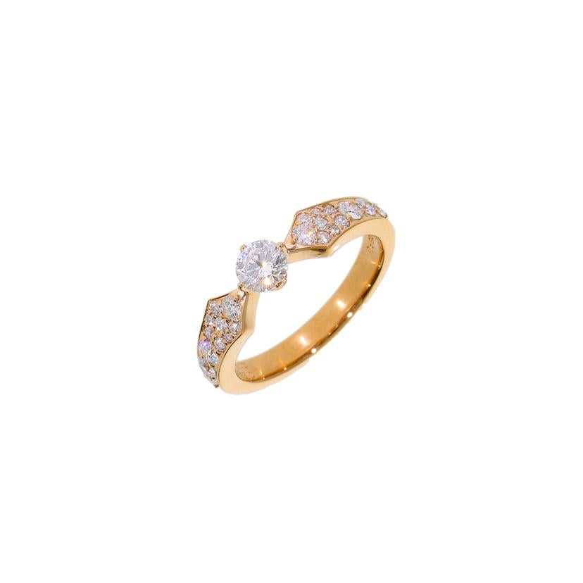/ K18PGダイヤリング0.381/0.44ct//Aランク/92