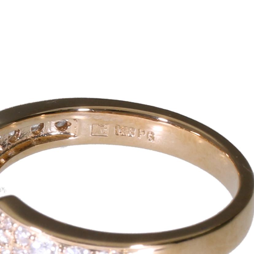 / K18PGダイヤリング0.381/0.44ct//Aランク/92