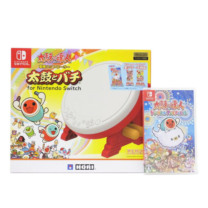 BANDAI NAMCO+HORI バンダイ ナムコ/太鼓の達人 ドンダフルフェスティバル+太鼓とバチ for Switch//Sランク/88