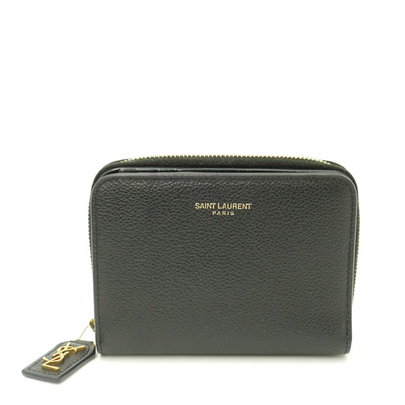 SAINT LAURENT サンローラン/二つ折り財布/ブラック/414661//061*/Aランク/69