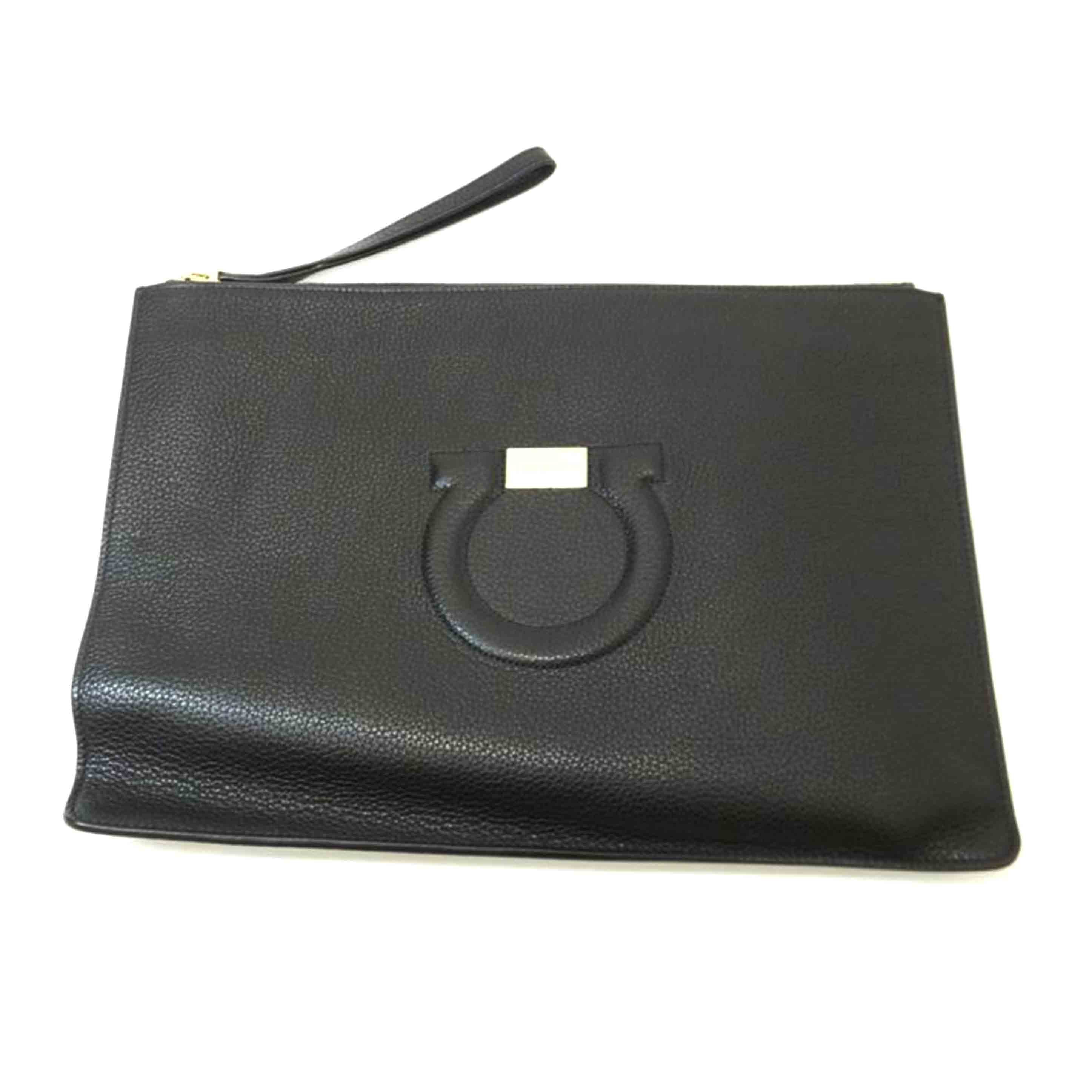 Ferragamo フェラガモ/リストレットレザークラッチバッグ/DP-22D300//Bランク/88