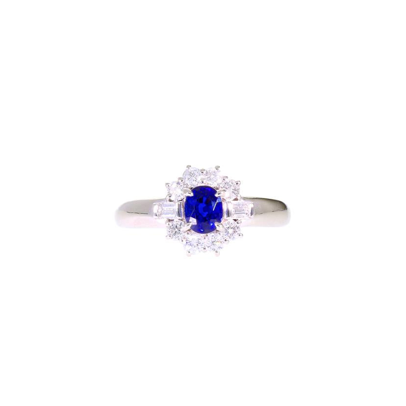 /◎PT900サファイヤダイヤリング0.75/D0.57ct//Aランク/59