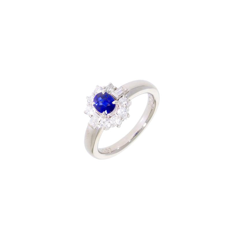 /◎PT900サファイヤダイヤリング0.75/D0.57ct//Aランク/59