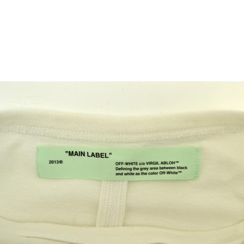 OFF-WHITE オフホワイト/ファイヤーテープバイアスプリントTシャツ/OMAA002S18185006//サイズ:XS/ABランク/75
