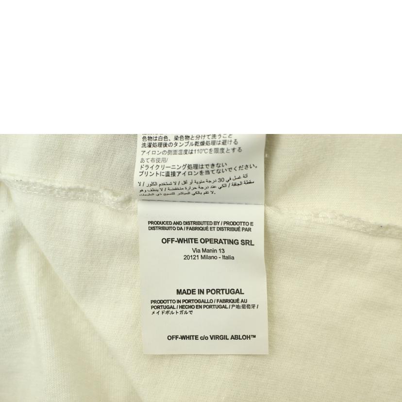 OFF-WHITE オフホワイト/ファイヤーテープバイアスプリントTシャツ/OMAA002S18185006//サイズ:XS/ABランク/75