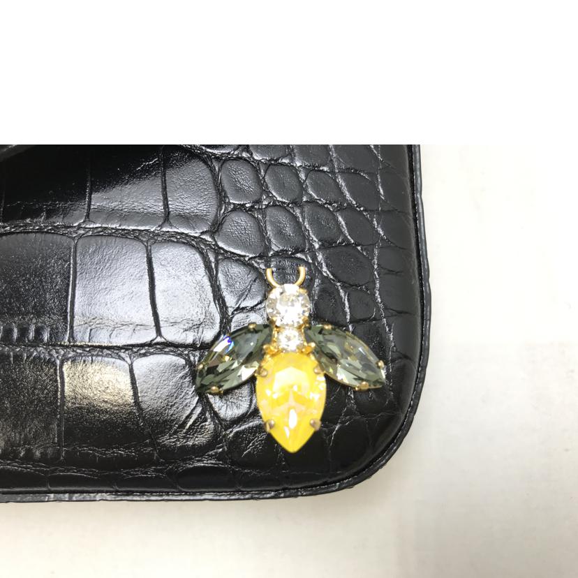 ADMJ エーディーエムジェイ/クロコダイル ビーモチーフ ショルダーバッグ//Aランク/51